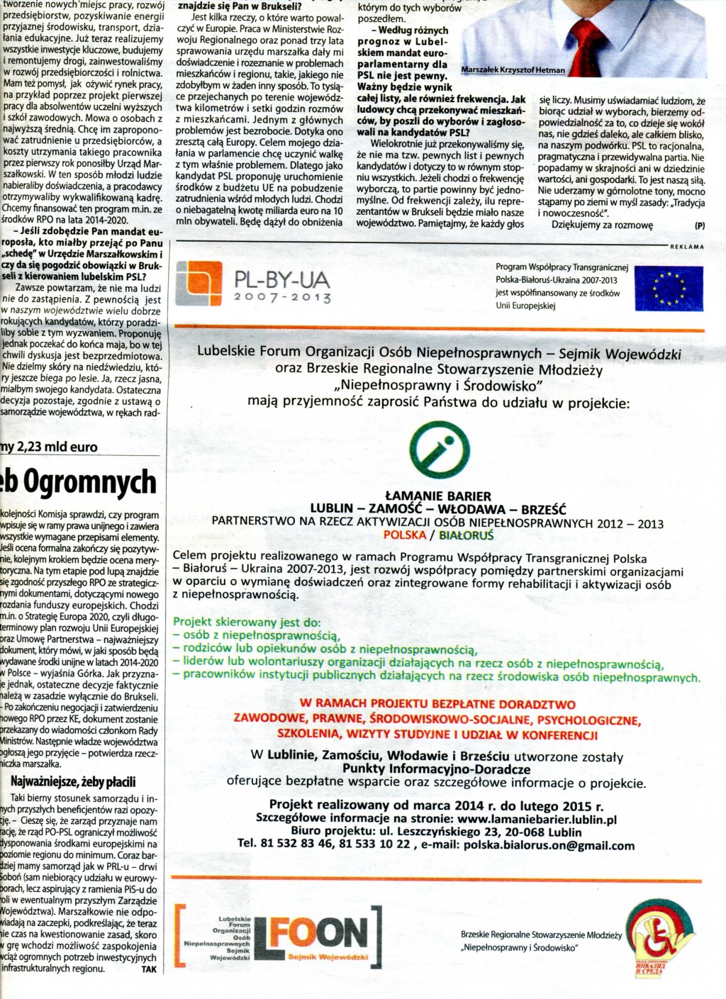 Tygodnik Lubelski NOWY TYDZIEŃ 20 kwietnia - 27 kwietnia 2014
